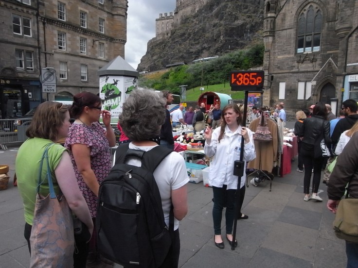 Carbon Catcher Catriona Patterson taking discussion participants on a monitoring walk