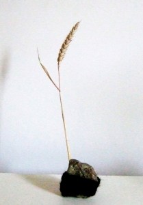 Colin Riches, 'Estuary Artefact', stone, wool, and wheat stalk